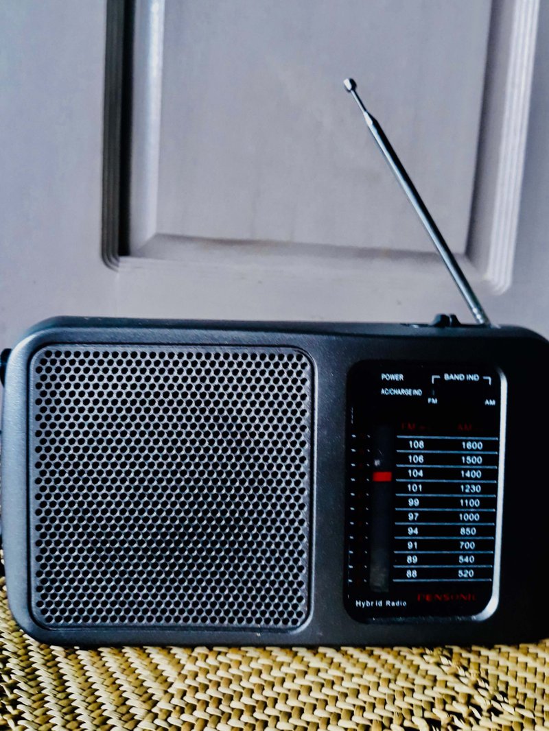Radio with its antenna out